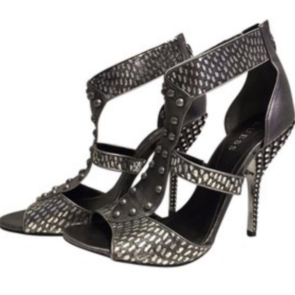 Guess Carole Metallic Studded Heels